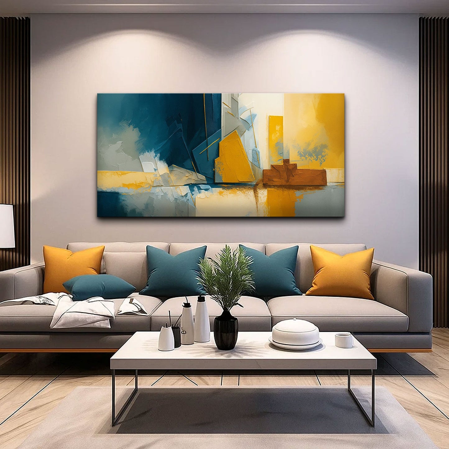Abstract Geometric Lines Wall Art II