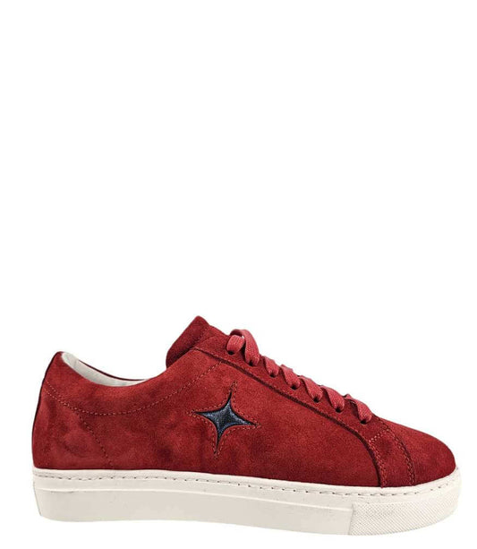 Red Suede Sirius Star Womens Sneaker