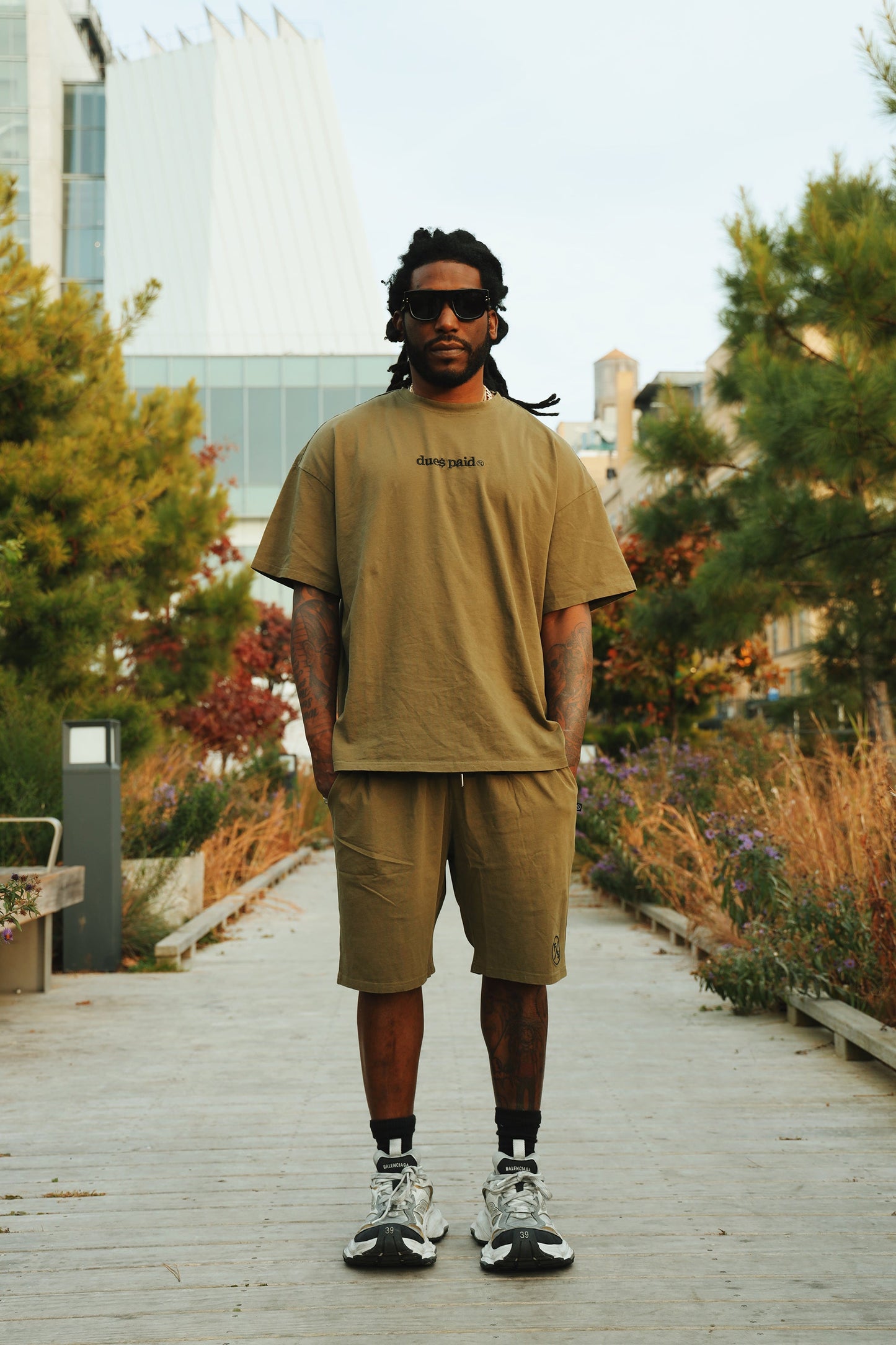 Dues Paid (Military Green - Shorts)