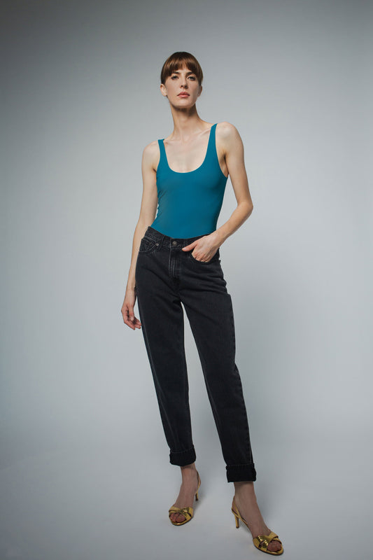 LOLA TANK BODYSUIT IN DEEP OCEAN