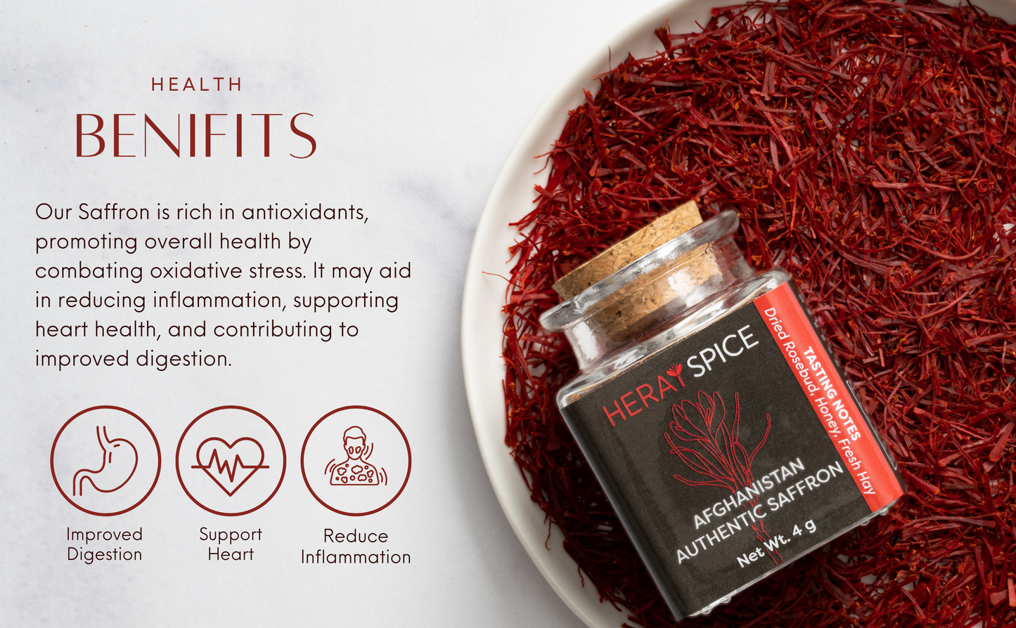 4 Grams (0.14 Oz) Heray Saffron, Afghani Superior Negin Quality