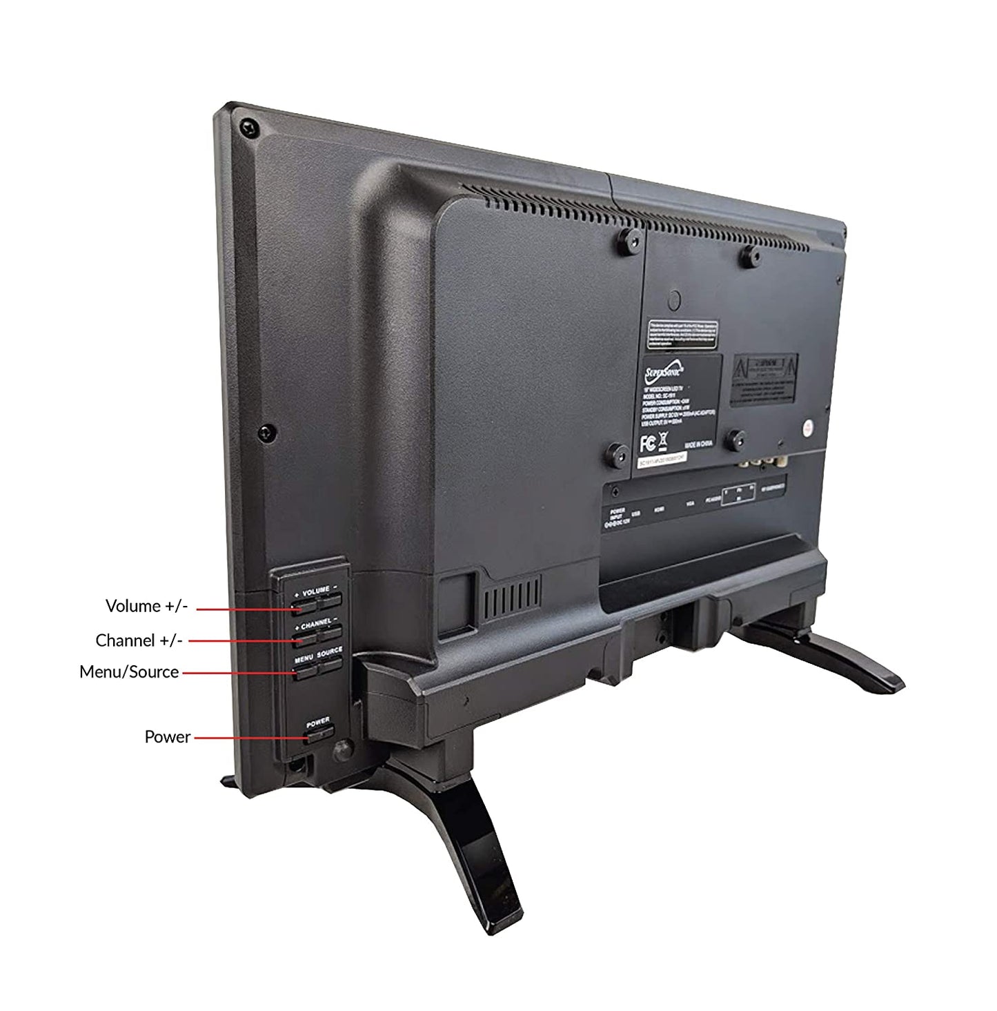 Supersonic 19" 12 Volt ACDC Widescreen LED HDTV with USB and HDMI (SC-1911)