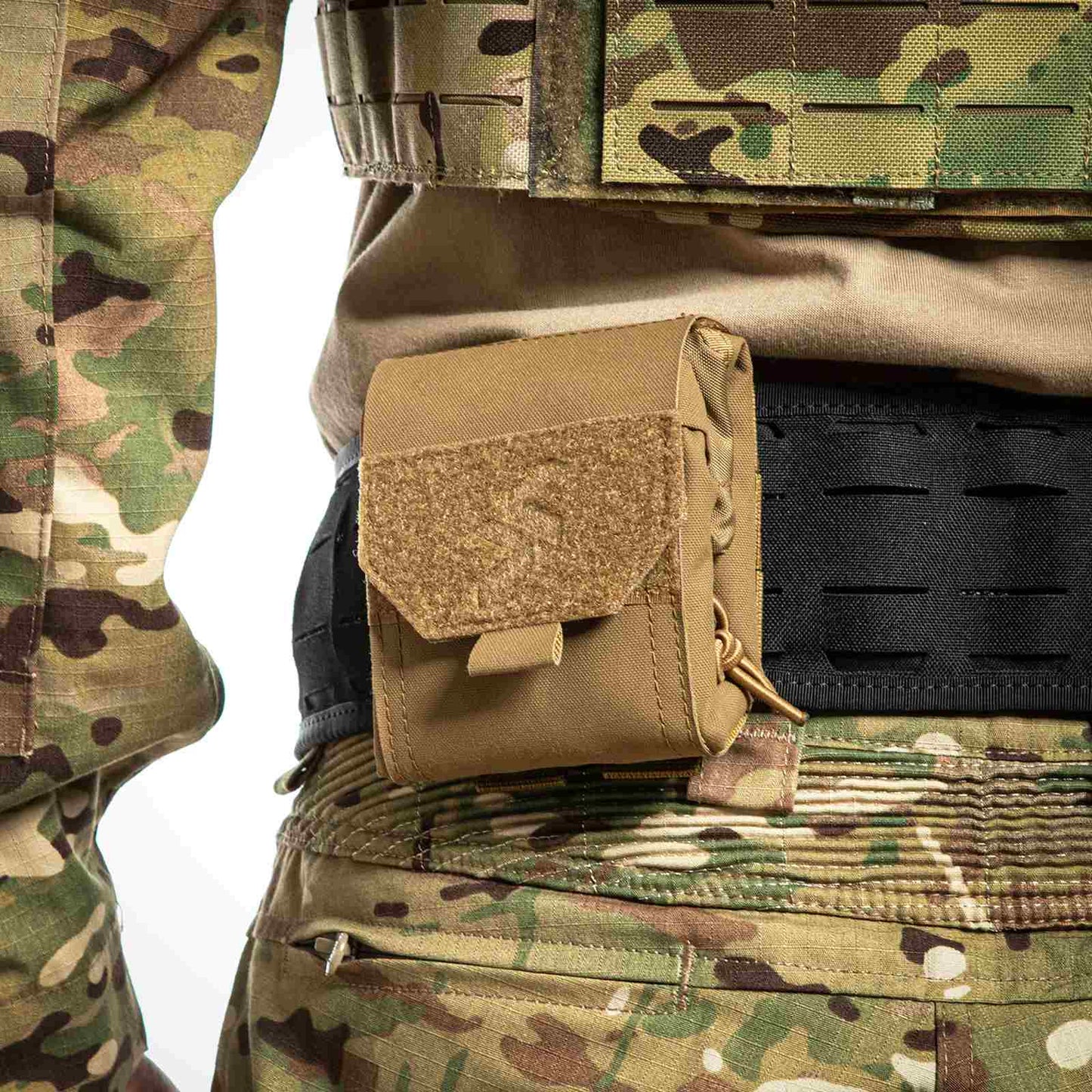 Tactical Dump Pouch Molle Storage Bag Tactical Waist Bag, Drawstring Folding Magazine Dump Bag