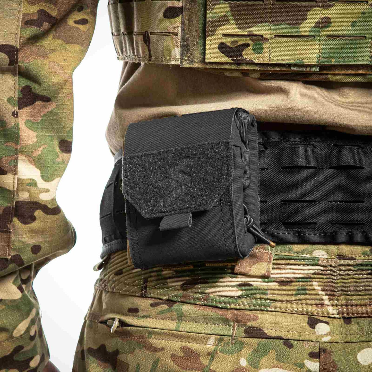 Tactical Dump Pouch Molle Storage Bag Tactical Waist Bag, Drawstring Folding Magazine Dump Bag