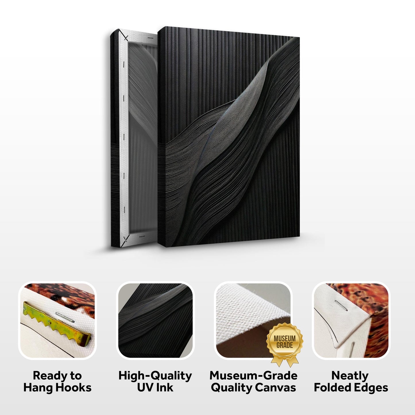 Luxury Black Minimalist Abstract Wall Art