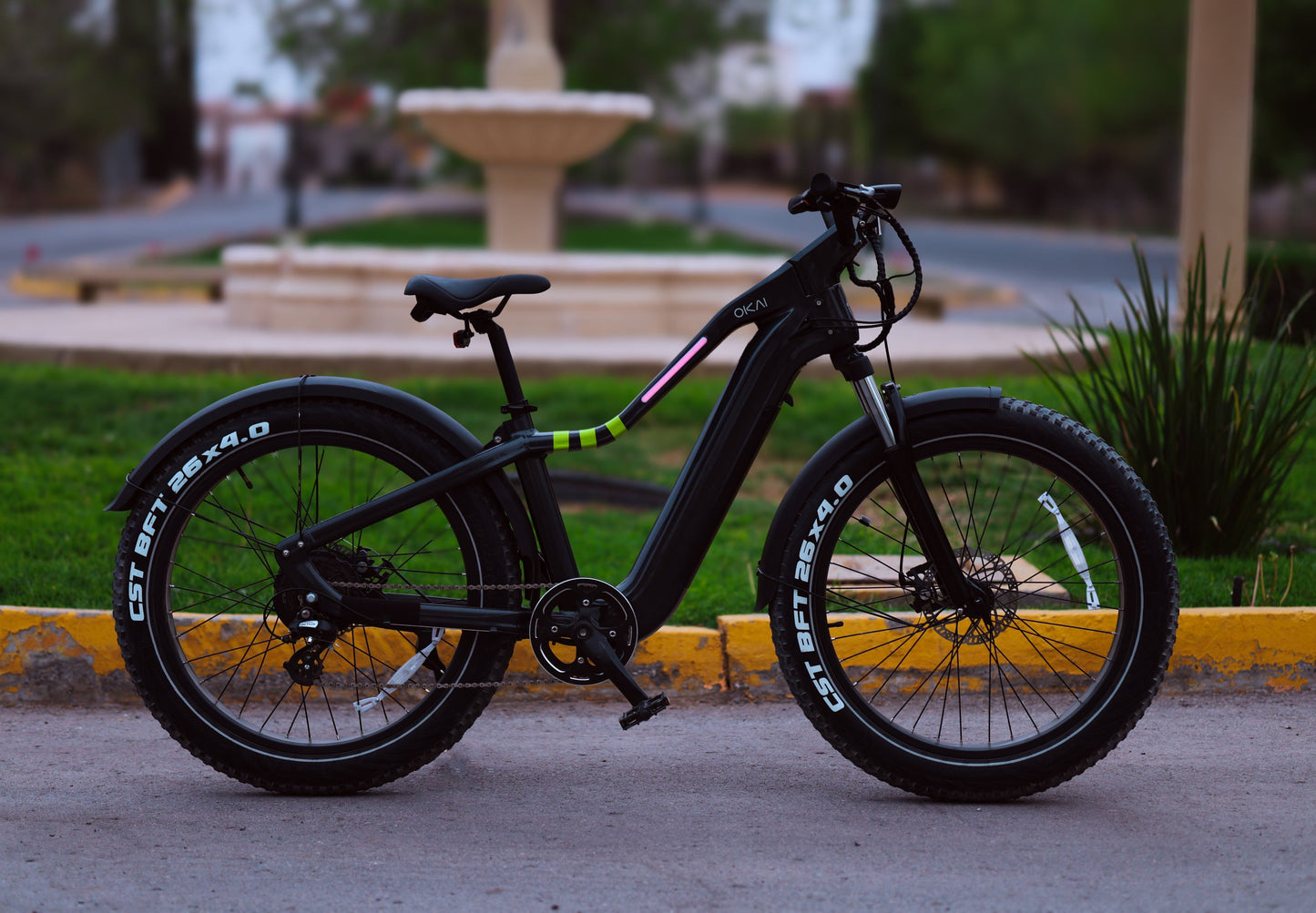 26' Step Over Electric Mountain Bike - Black