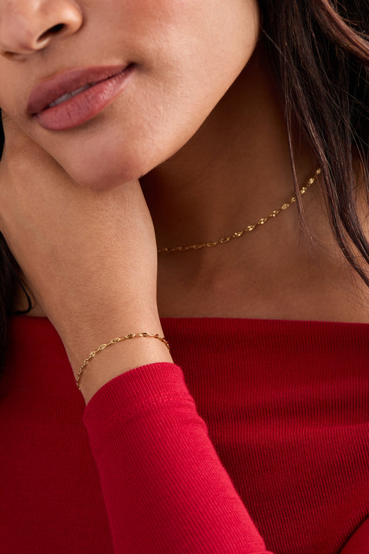 Multi Faceted Chain Bracelet