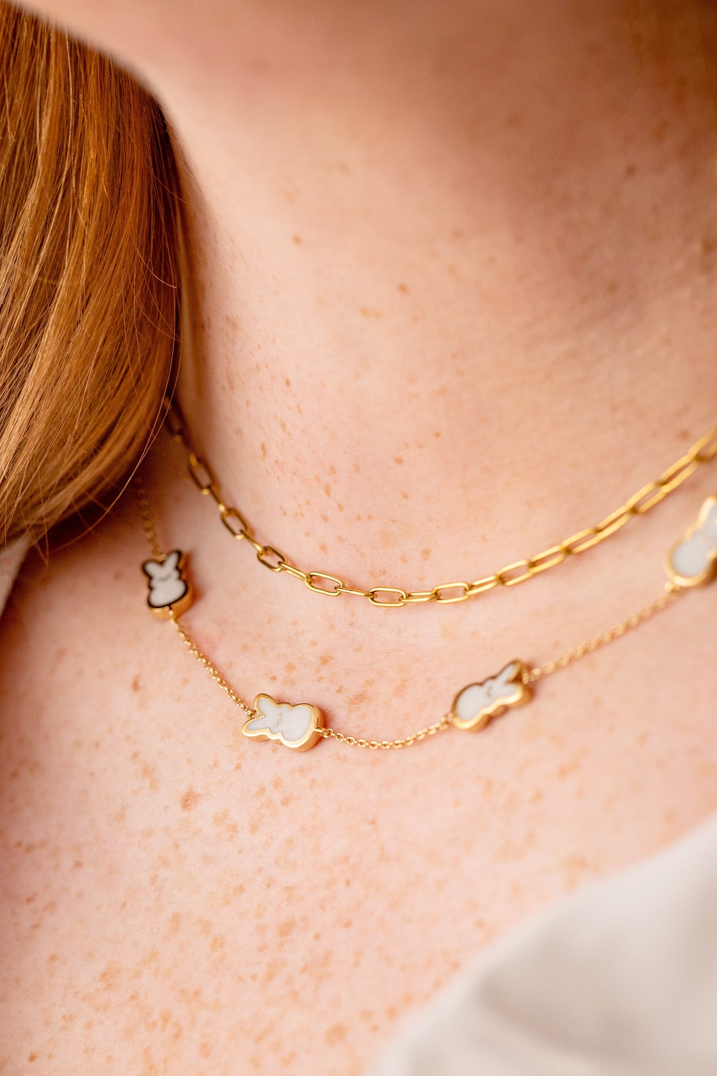 PEEPS® Pearlized Bunny Charm Necklace