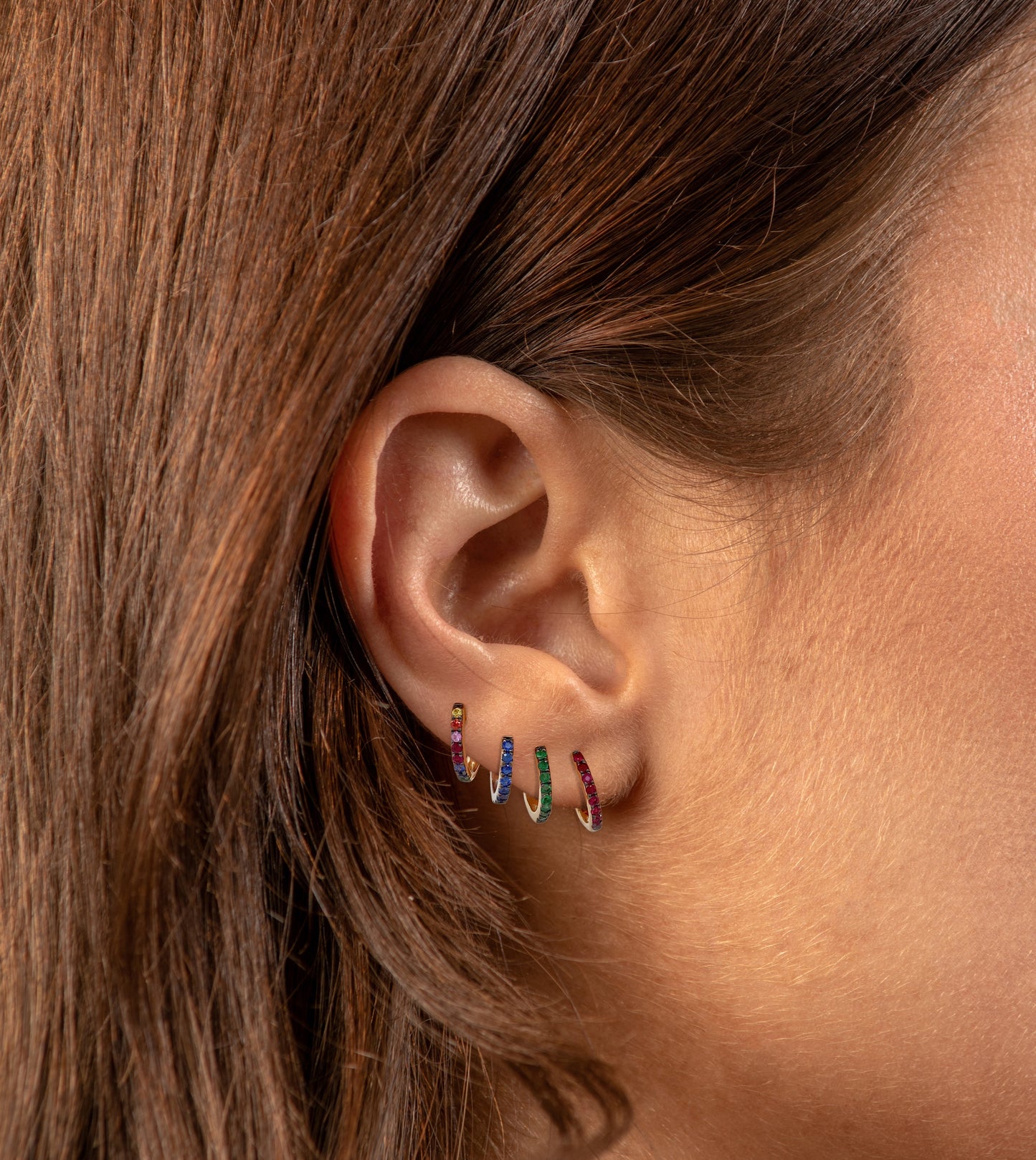 Sapphire Huggie Earring