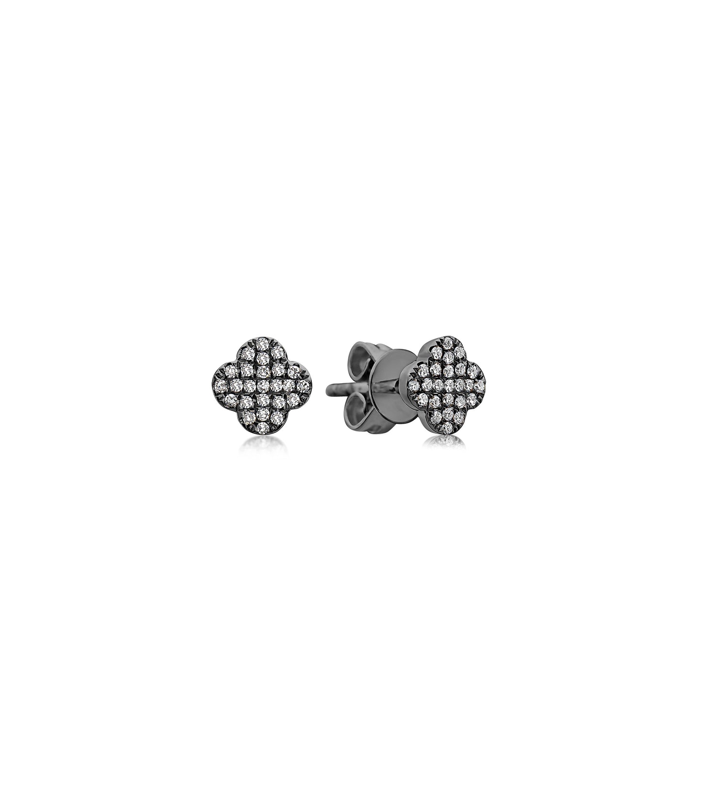 Diamond Clover Stud Earring