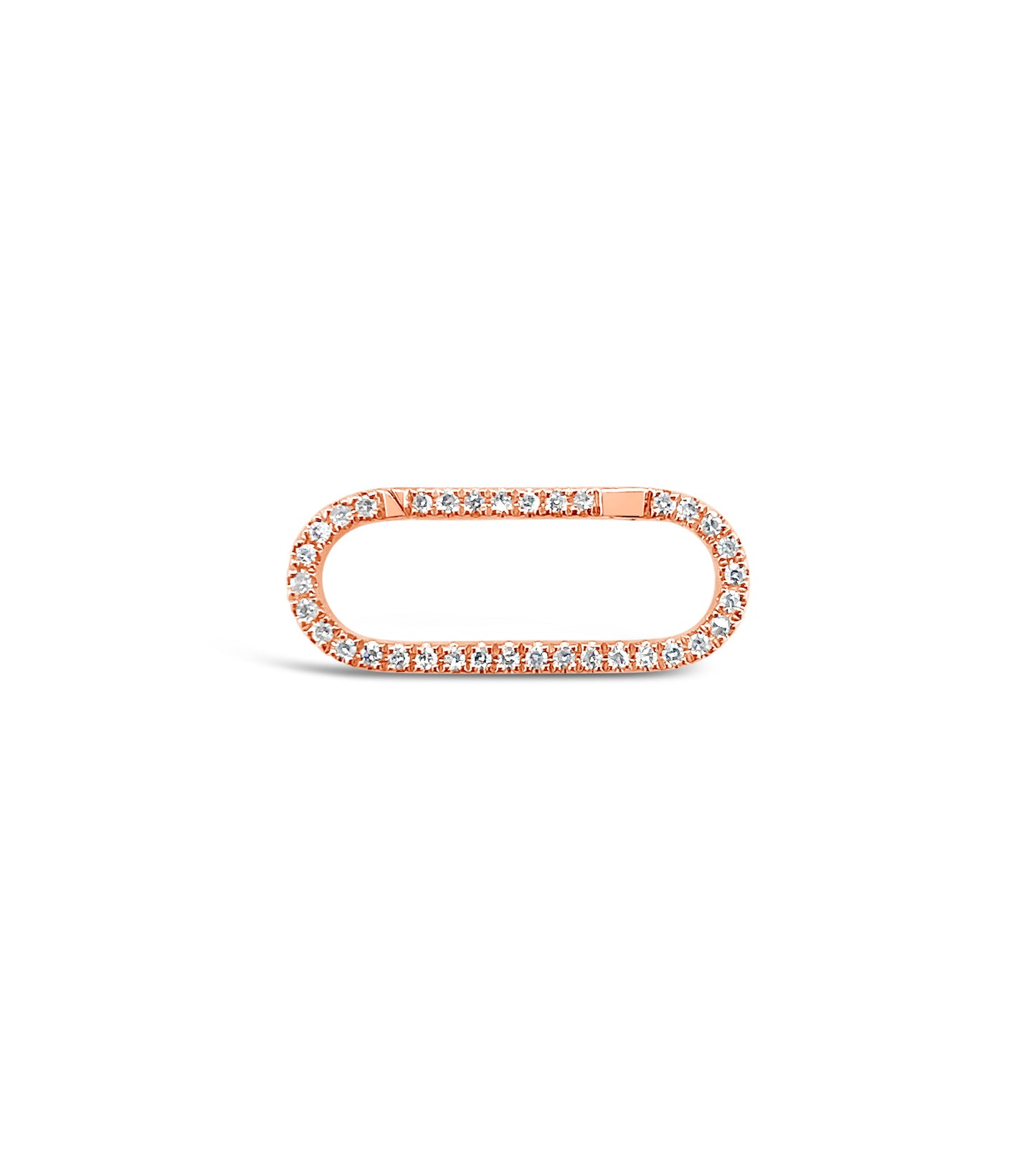 Diamond Oval Connector Clasp