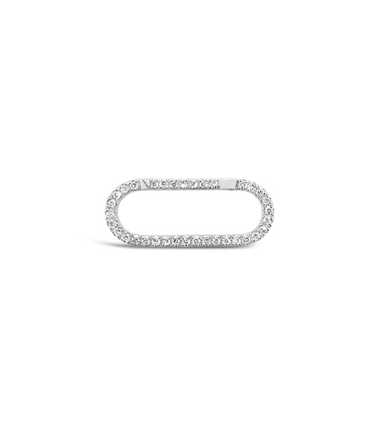 Diamond Oval Connector Clasp