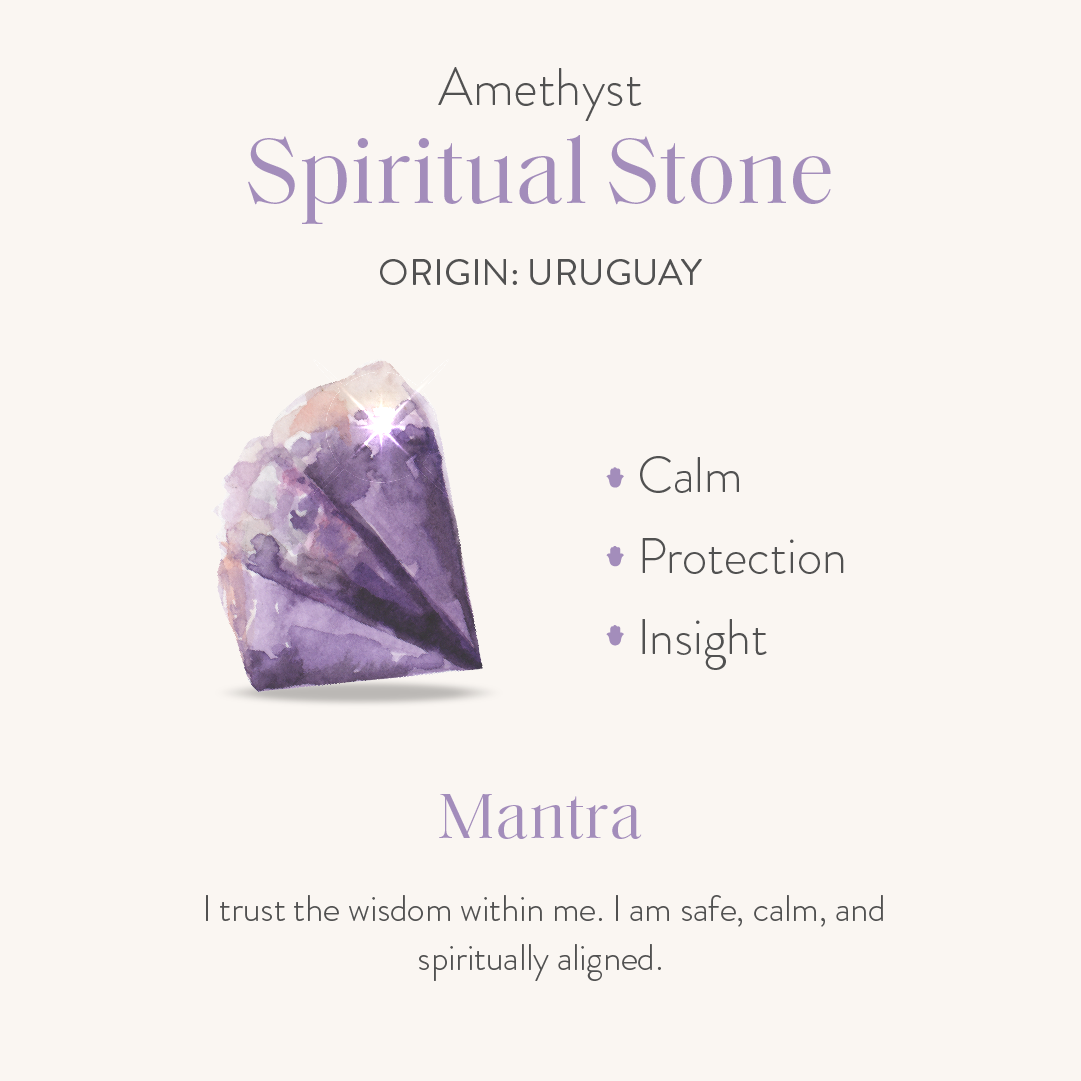 Calming Reflection - Amethyst February Birthstone Evil Eye Bracelet