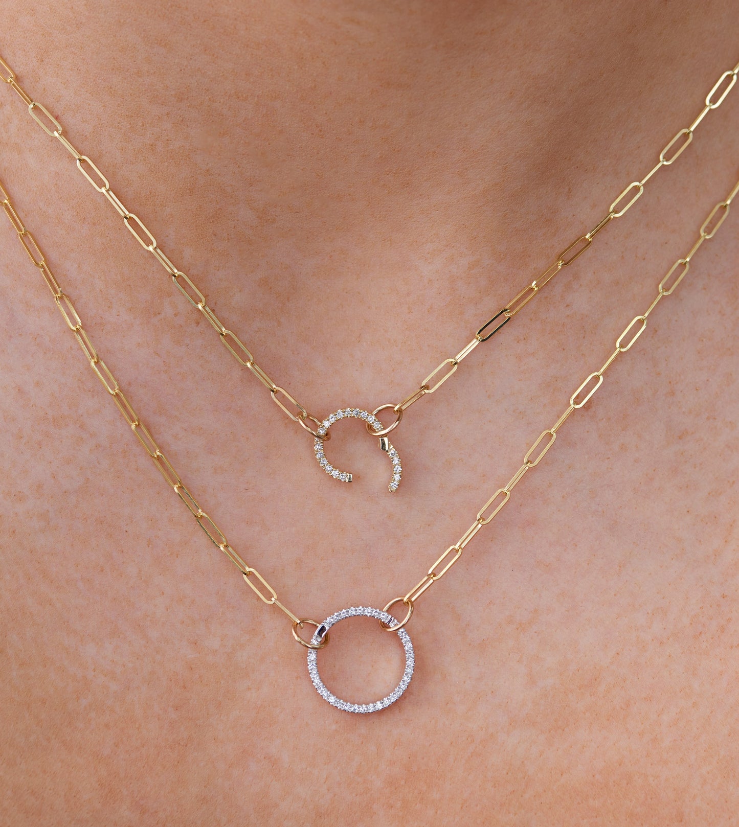 Diamond Round Connector Clasp