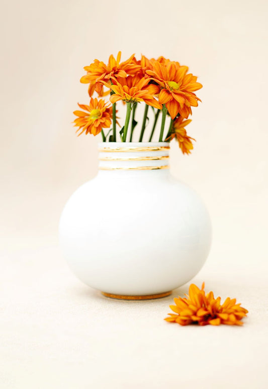 Arienne White Accent Vase