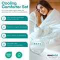 Cooling Comforter Set – Temperature-Regulating Eucalyptus Silk Comforter & Pillow Shams