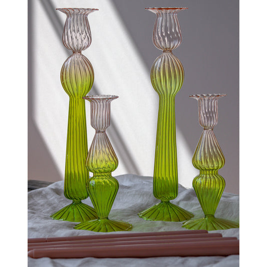 Bergamot Met Rose Candle Holder - Set of 4
