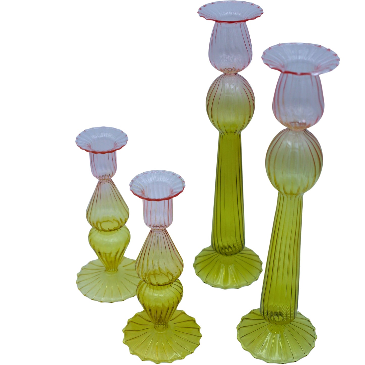 Bergamot Met Rose Candle Holder - Set of 4