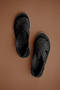 BLACK LEATHER PACHUCO HUARACHE