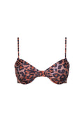 Capri Ruched Underwire Bikini Top Leopard