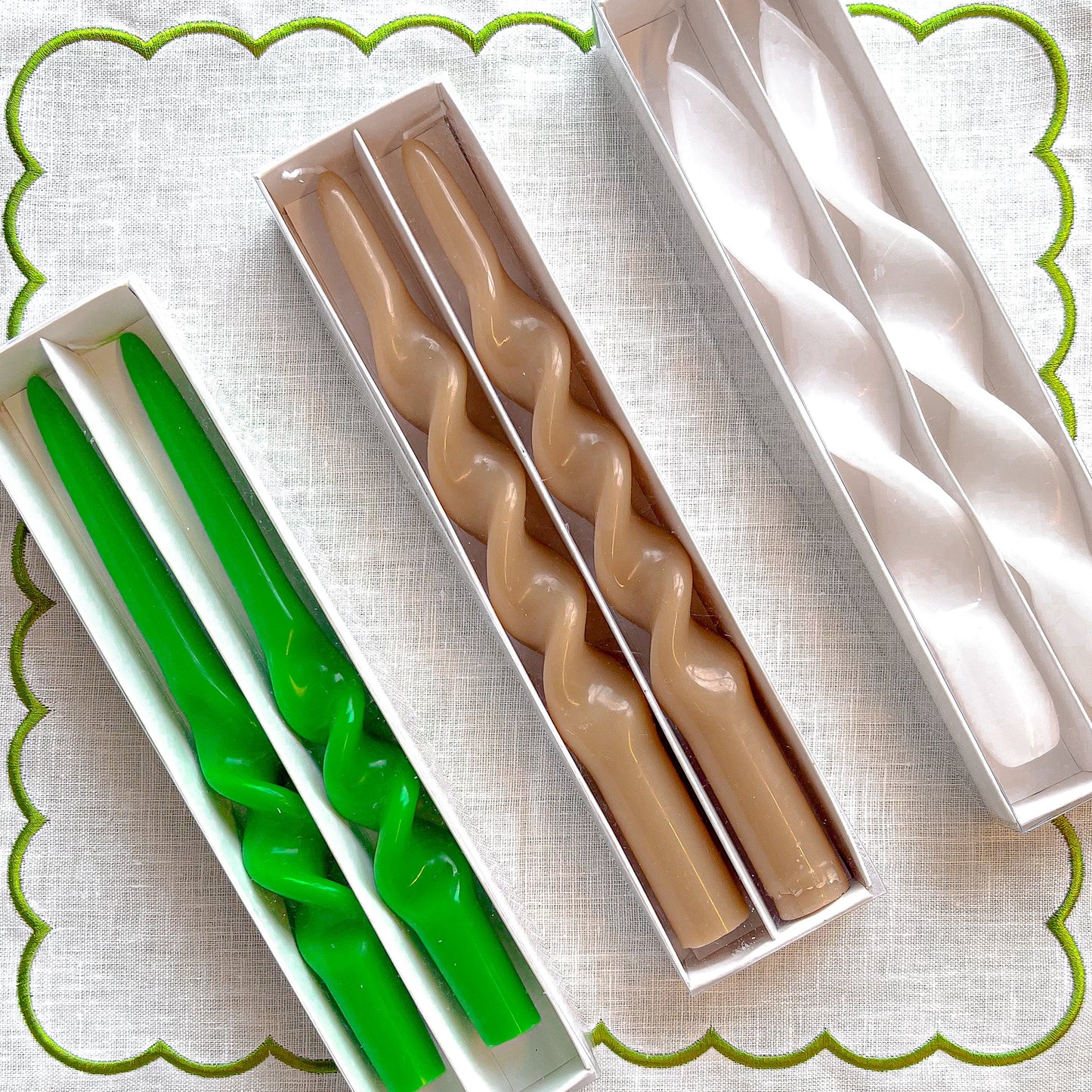 20 Caramel Swirl Candles - 10 Packs of 2