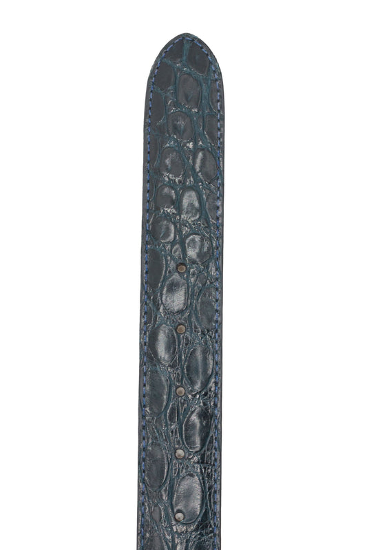 71-155-NVY Crocodile Belt, Navy