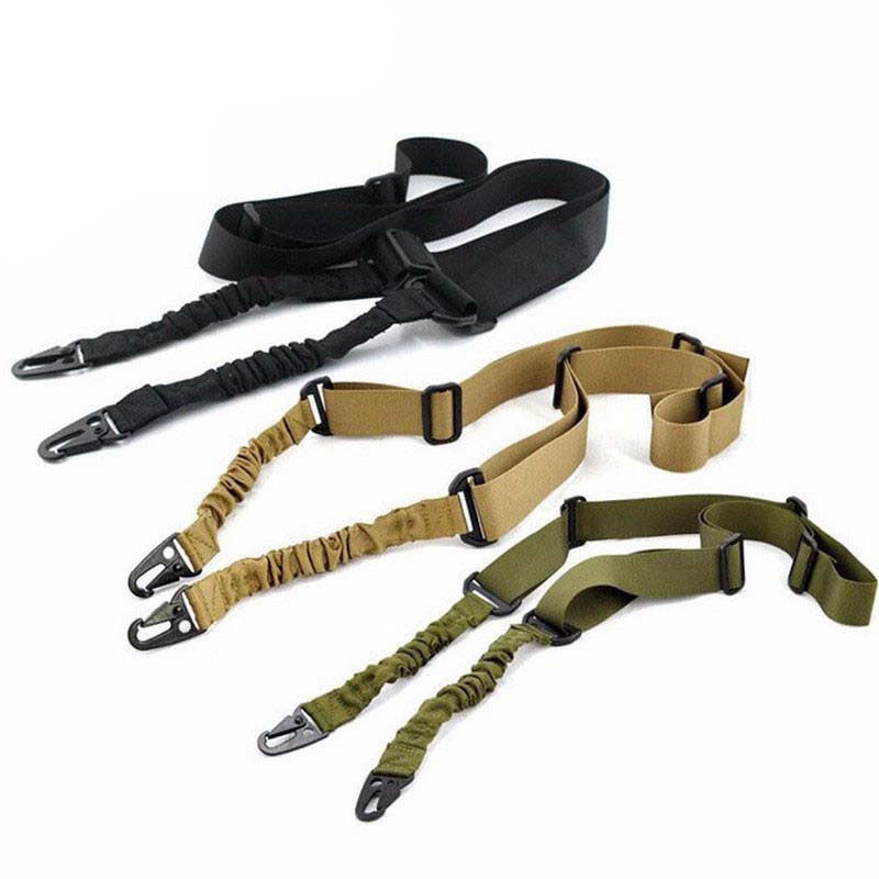 Two 2 Point Quick Detach Sling Release Dual Double Point Rifle AR Sling Adjustable Tactical Airsoft Gun Strap Hunting