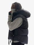 Hooded Down Vest - Navy