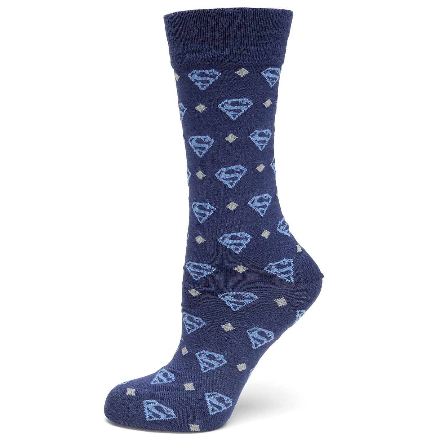 DC Superman Diamond Navy Socks