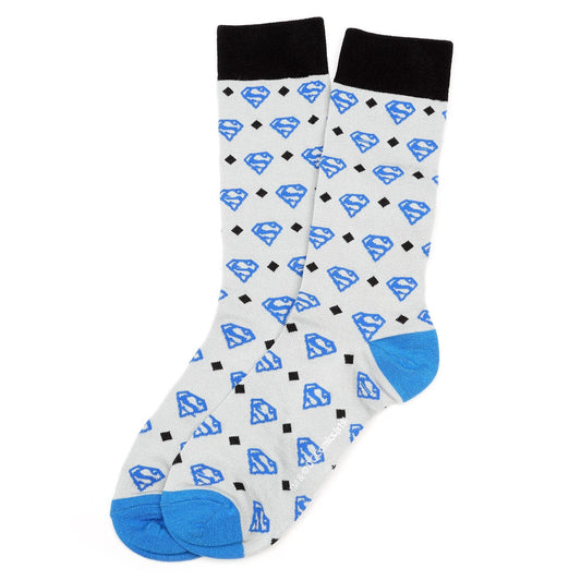 DC Superman Diamond Gray Socks