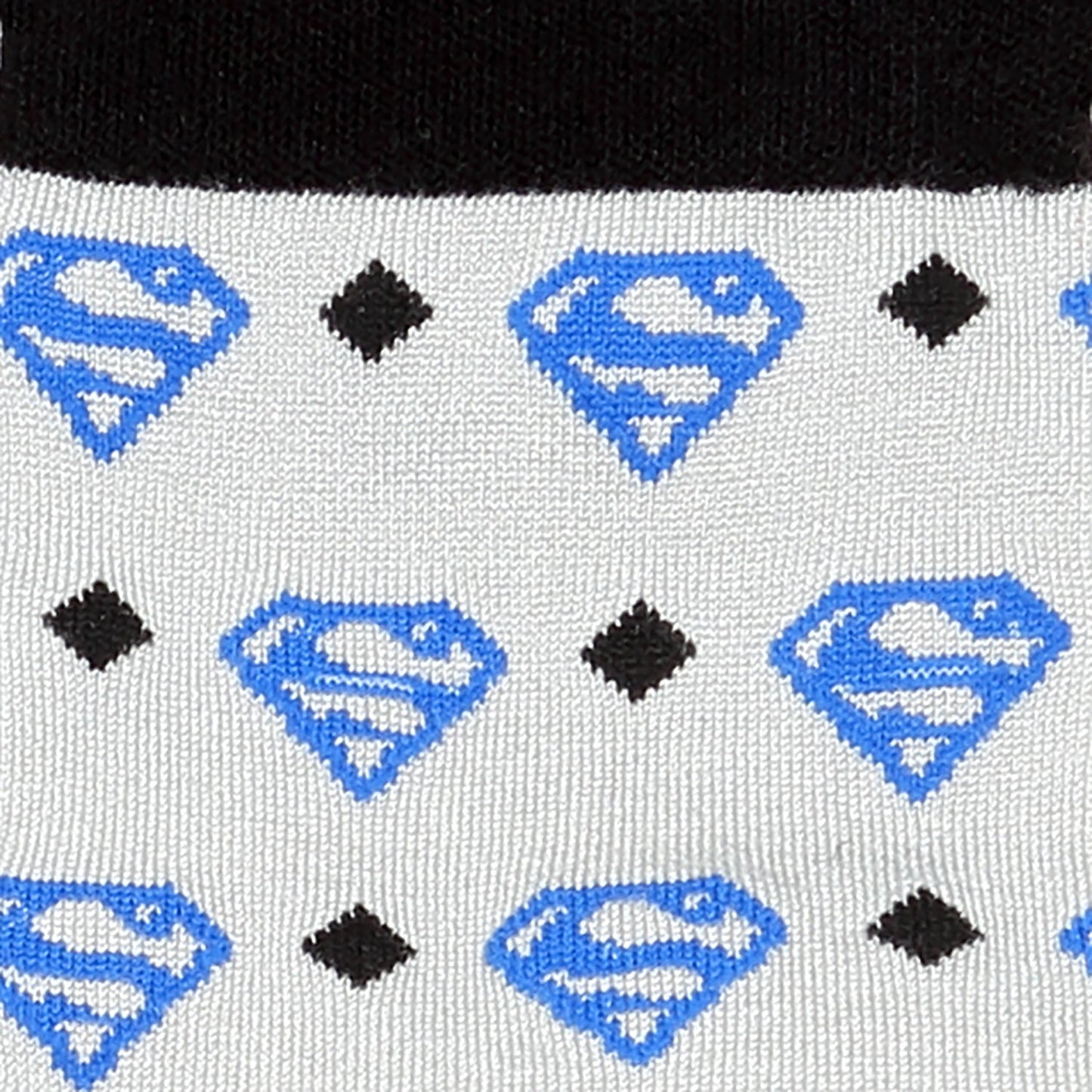 DC Superman Diamond Gray Socks