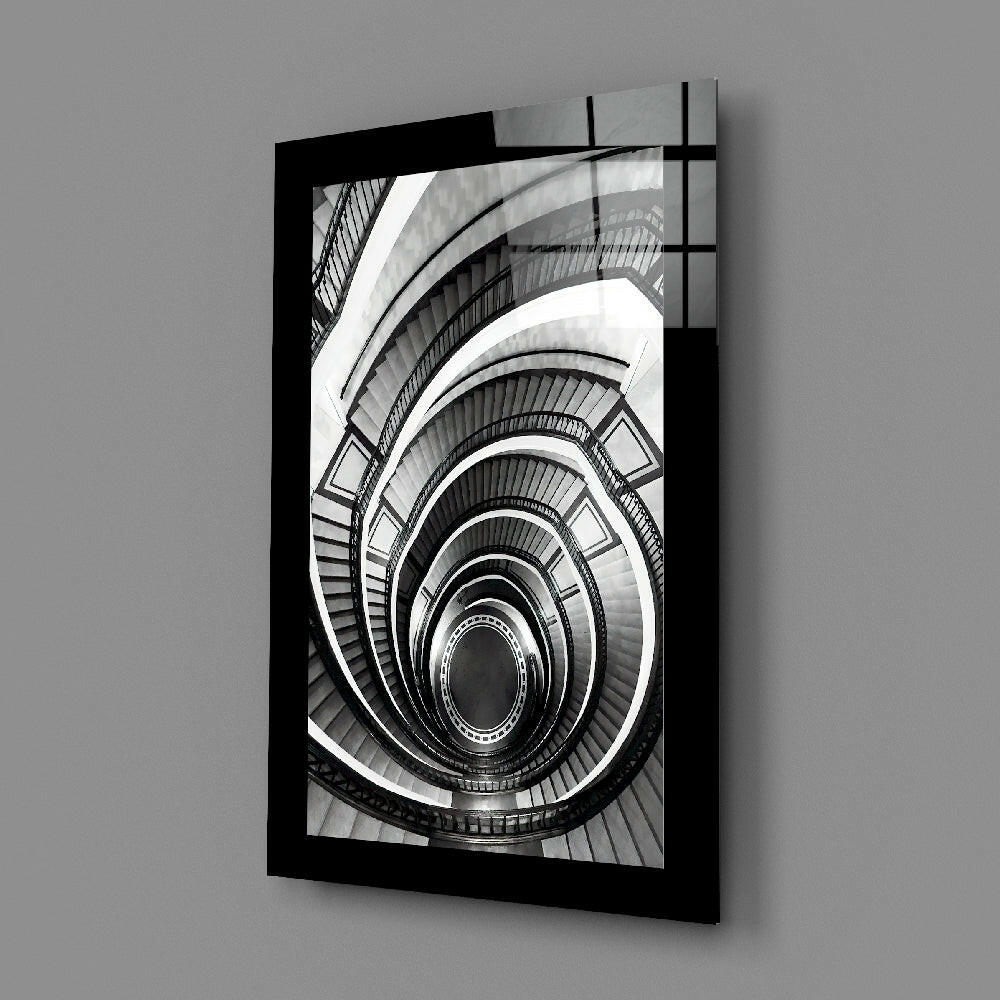 Spiral Stairs Glass Wall Art