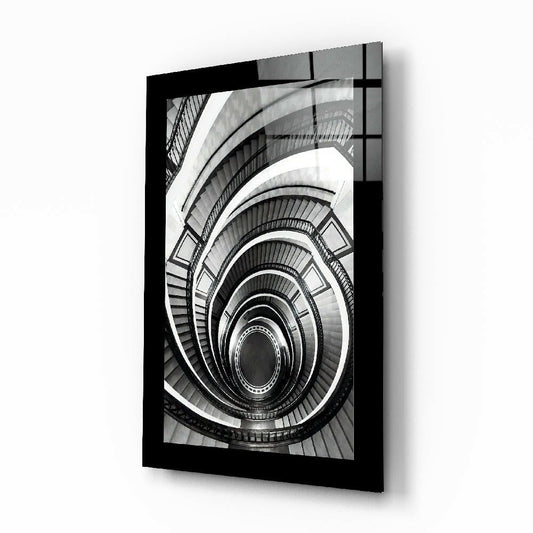 Spiral Stairs Glass Wall Art