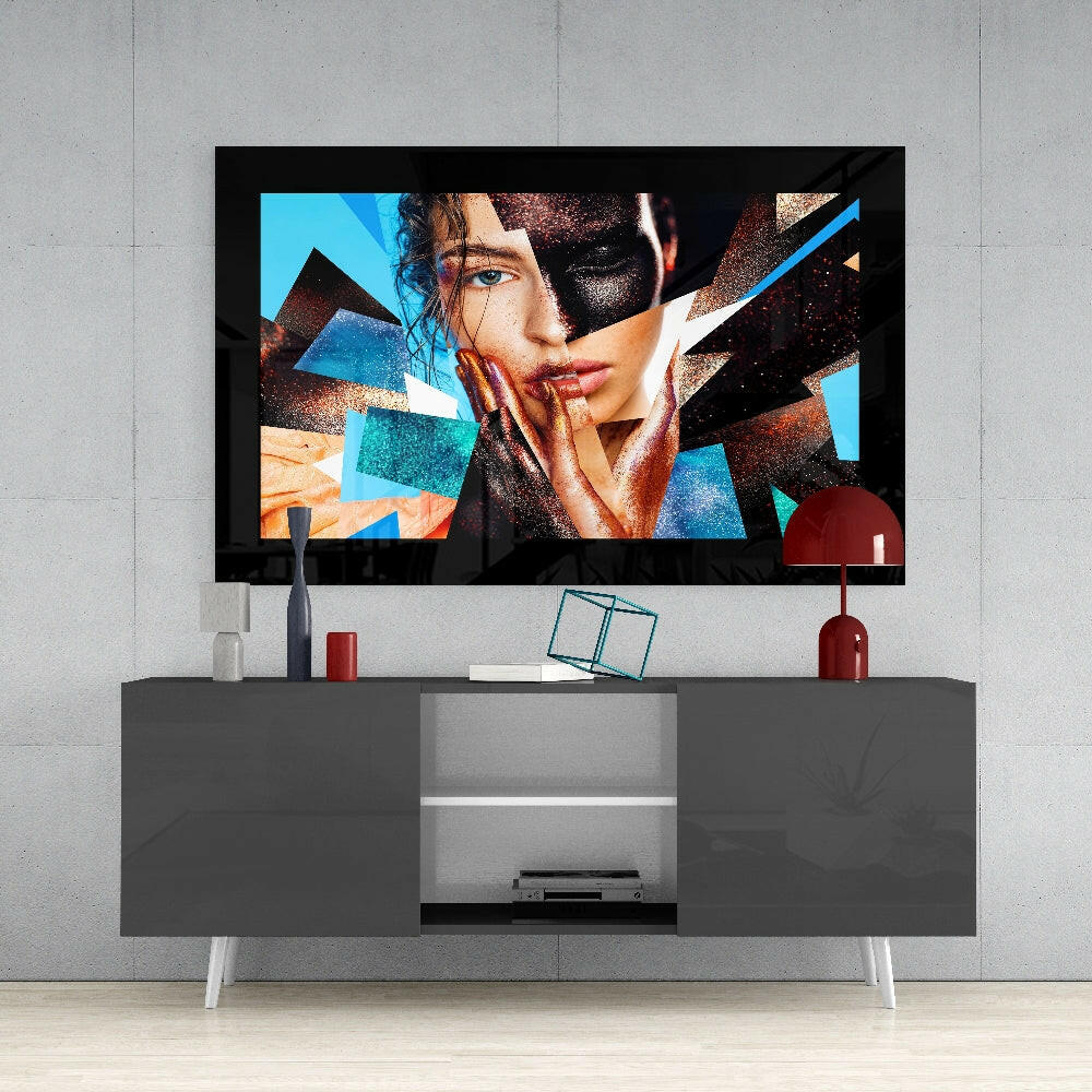 Modern Woman Glass Wall Art