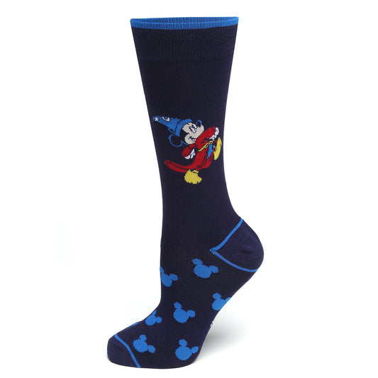 Disney Fantasia Mickey Mouse Navy Socks and Blue Lapel Pin Gift Set