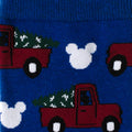 Disney Mickey Mouse Holiday Truck Navy Socks and Blue Lapel Pin Gift Set