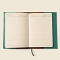 Refillable A5 Leather Notebook Cover – Teal
