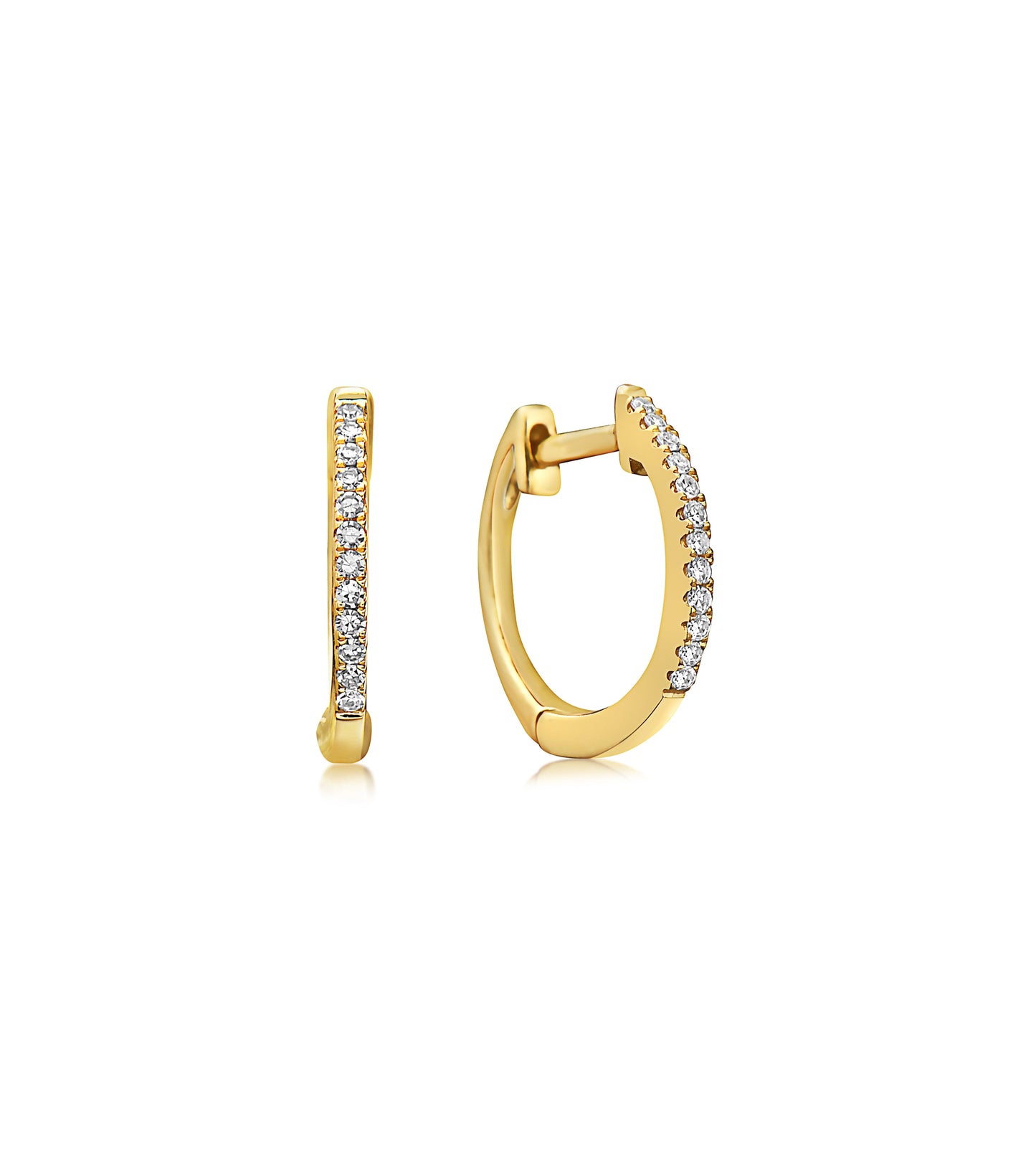 Diamond Signature Huggie Hoop Earring