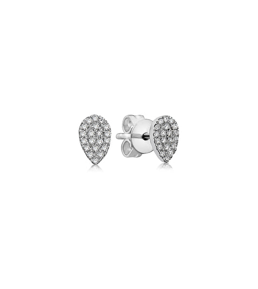 Diamond Pear Stud Earring