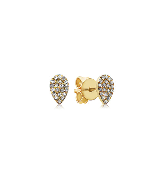Diamond Pear Stud Earring