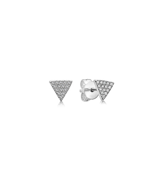 Diamond Triangle Stud Earring