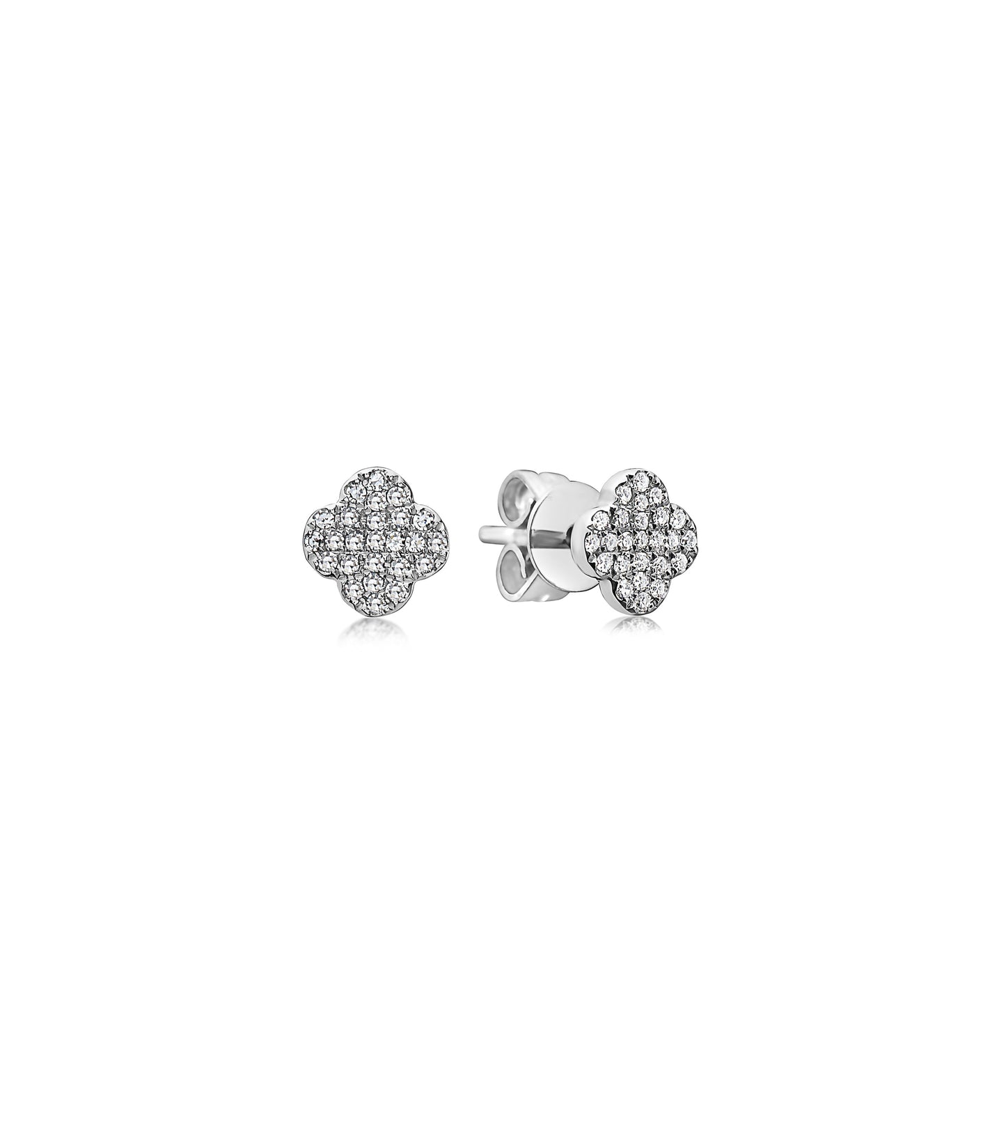Diamond Clover Stud Earring