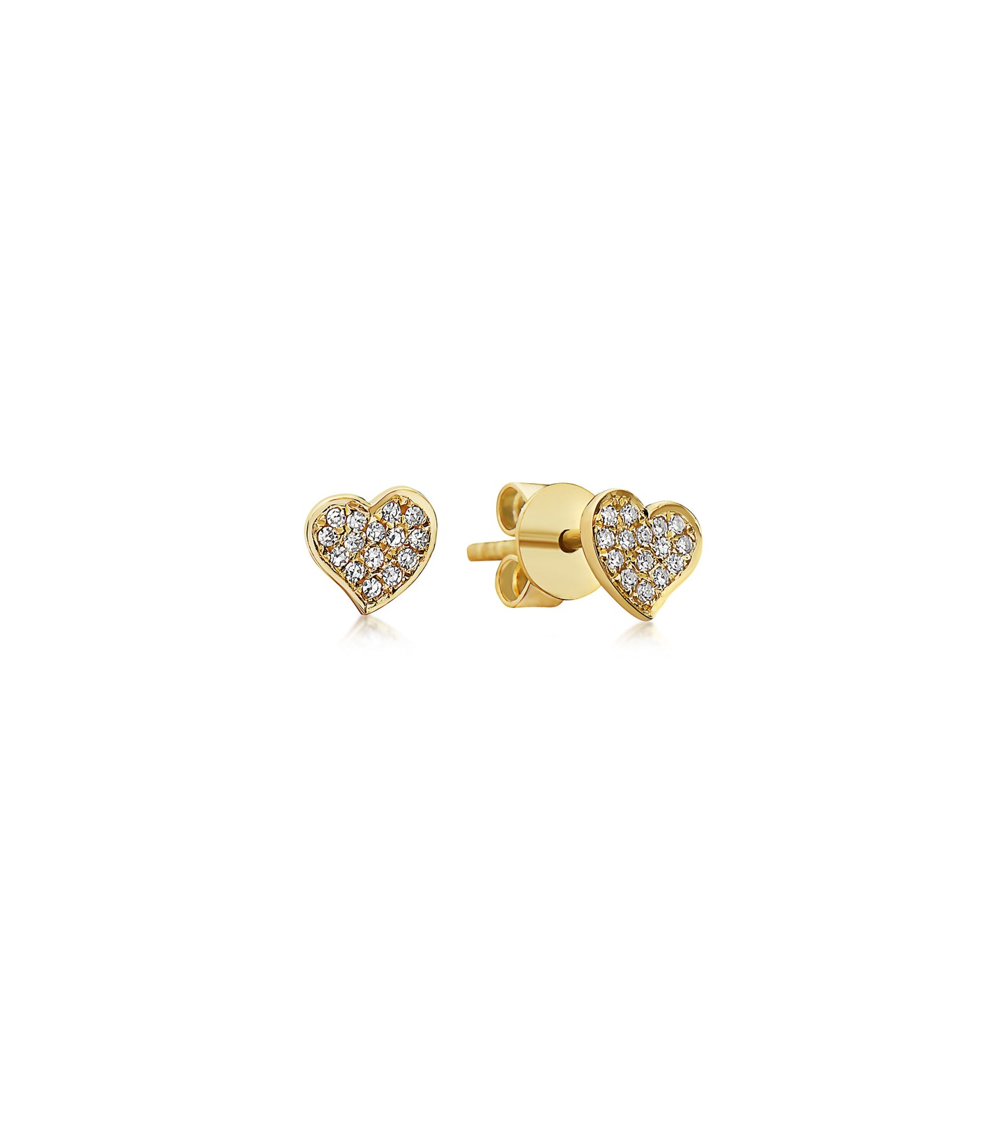 Diamond Heart Stud Earring