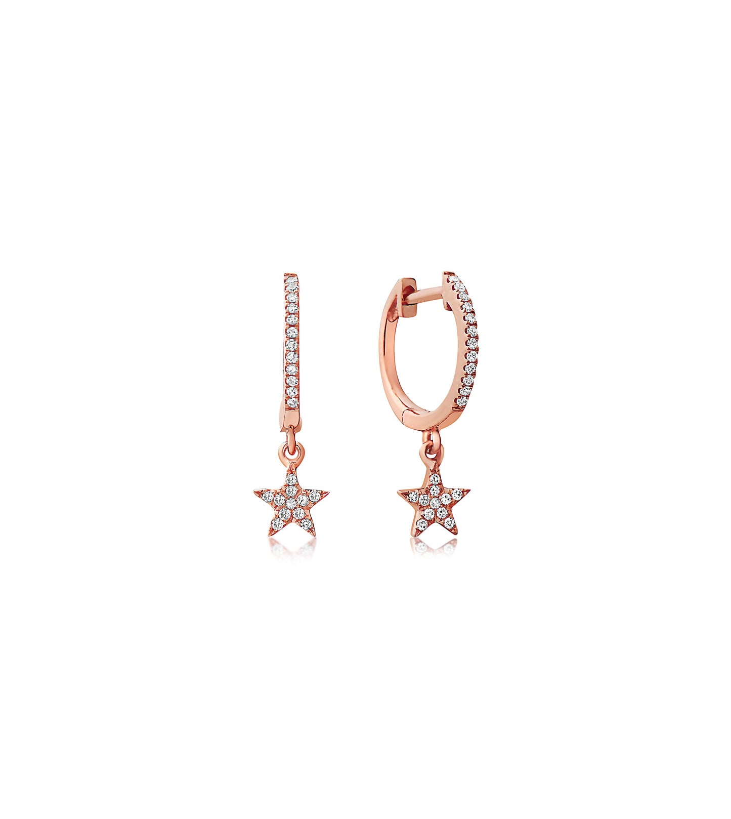 Diamond Star Dangle Earring