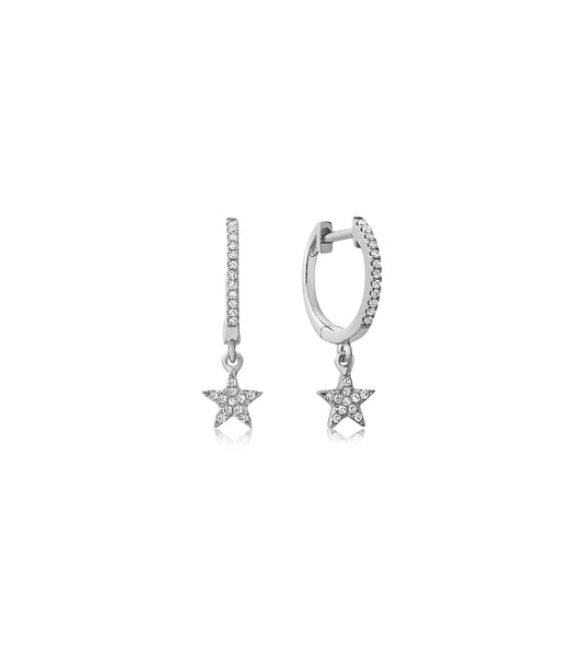 Diamond Star Dangle Earring