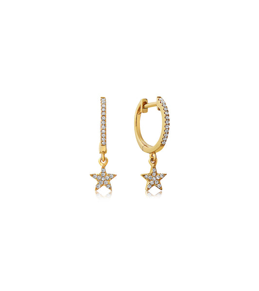Diamond Star Dangle Earring