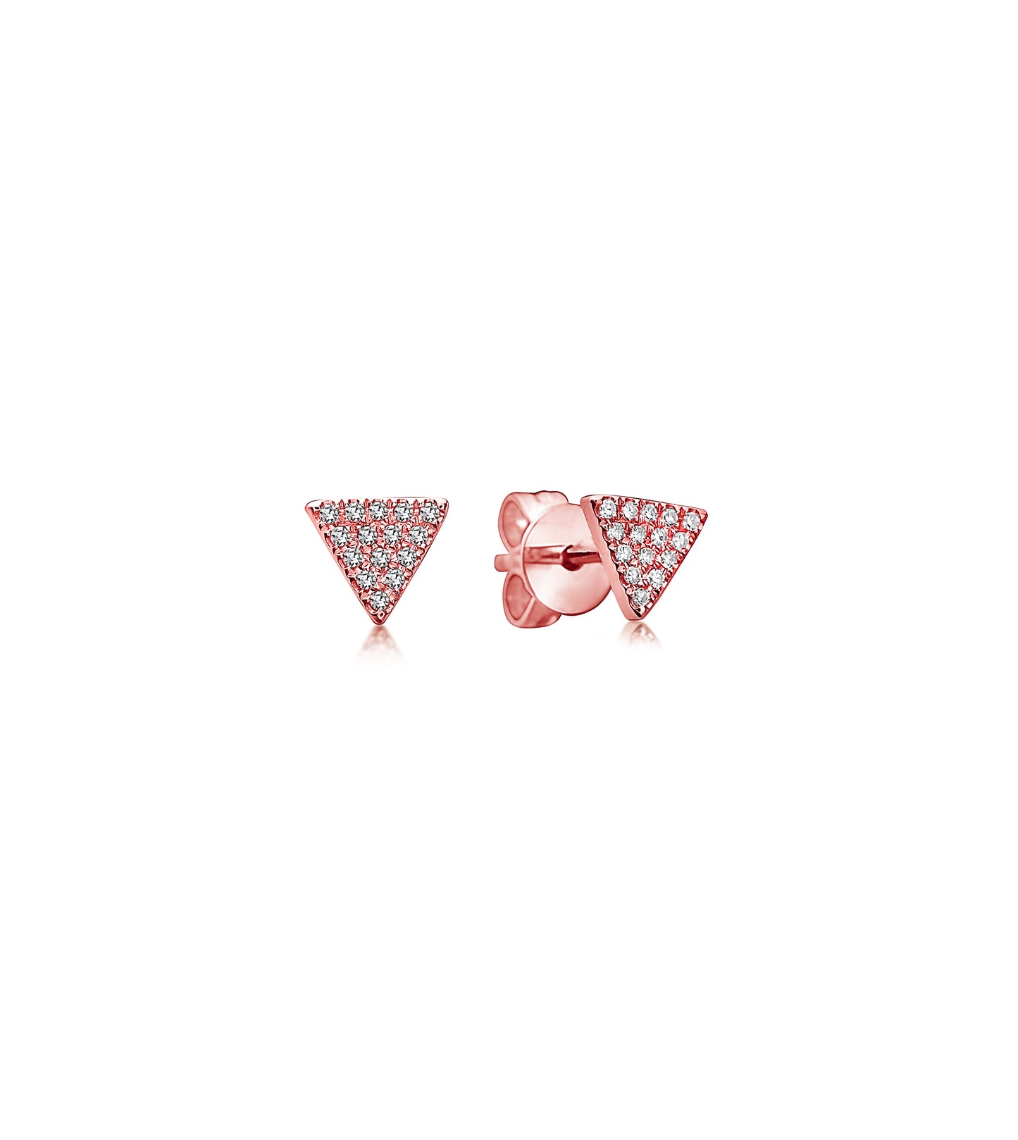 Diamond Triangle Stud Earring