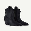 ISABEL: WESTERN BOOTIE - BLACK SNAKE