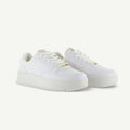 THE METRO: PLATFORM COURT SHOE - WHITE