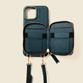 iPhone Case and Wallet with Long Strap - Forest
